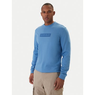 Napapijri Longsleeve S-Box Logo NP0A8BC5 Blau Regular Fit