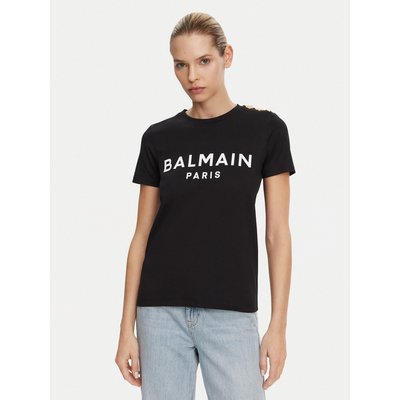Balmain T-Shirt BF1EF005BB02 Schwarz Regular Fit