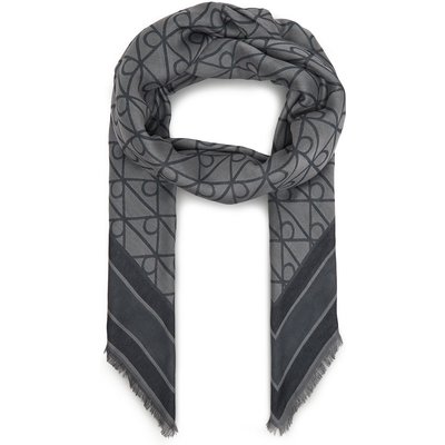Tuch Calvin Klein Emblem Aop Jacquard Square Scarf LV04F8080G Schwarz