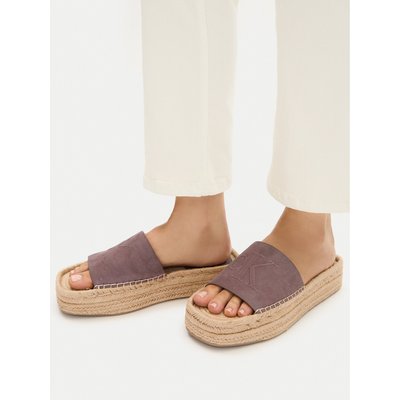 Espadrilles Calvin Klein Flatf Espa Mule Nub Mg HW0HW02890 Braun