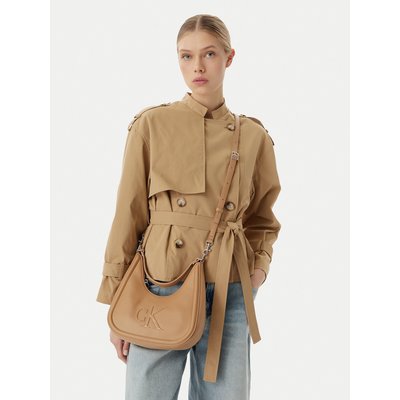 Handtasche Calvin Klein Bold Ck Small Crescent LV04F3561G Beige