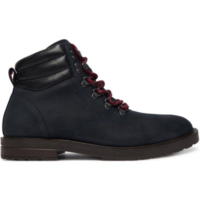 Schnürschuhe Tommy Hilfiger Cleated Hilfiger Wrm Hook Boot FM0FM05699 Dunkelblau