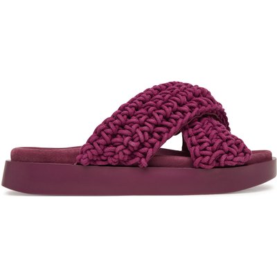 Pantoletten Inuikii Woven 1004.003.0062 Dunkelrot
