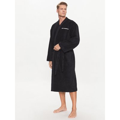 KARL LAGERFELD Bademantel Ikonik 230M2185 Schwarz