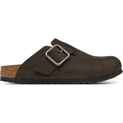 Pantoletten Birkenstock Boston Wire Buckle 1032762 Dunkelbraun