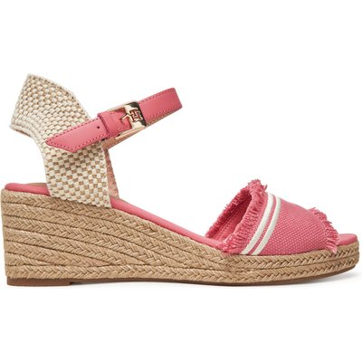 Espadrilles Tommy Hilfiger Fringe Canvas Medium Wedge FW0FW08879 Rosa