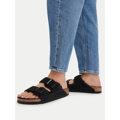 Pantoletten Birkenstock Arizona Shearling 0752663 Schwarz