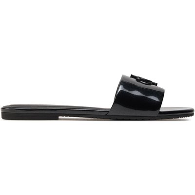 Pantoletten Calvin Klein Jeans Flat Sandal Slide Mg Met YW0YW01348 Schwarz