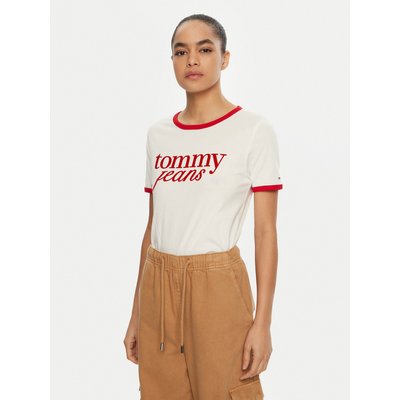 Tommy Jeans T-Shirt DW0DW19449 Weiß Relaxed Fit