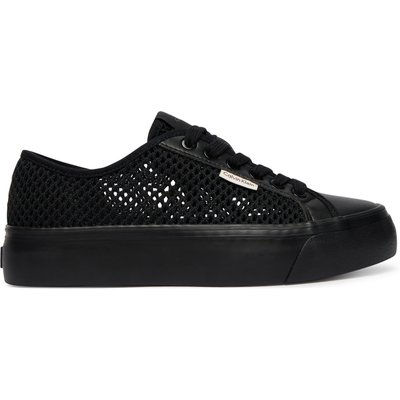 Sneakers Calvin Klein Vulc Flatf Lace Up Lin Mesh HW0HW02971 Schwarz