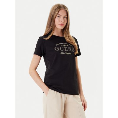 Guess T-Shirt V5YI13 J1314 Schwarz Regular Fit