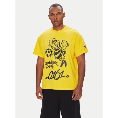 Puma T-Shirt CWC Hoops x Man City 631696 Gelb Regular Fit