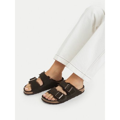 Pantoletten Birkenstock Arizona Shearling 1020528 Braun
