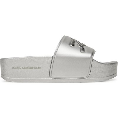 Pantoletten KARL LAGERFELD Kondo Maxi KL80872 Silberfarben