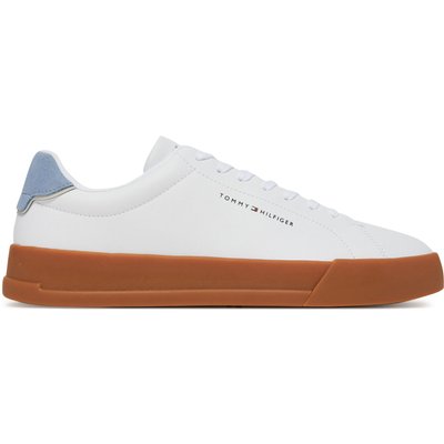 Sneakers Tommy Hilfiger Th Court Lth Detail Ess FM0FM05367 Weiß