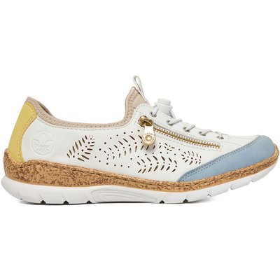 Halbschuhe Rieker N42K6-80 Weiß