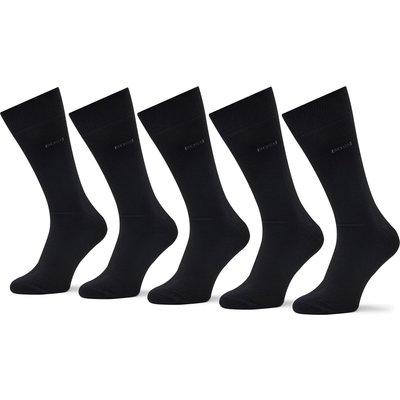 Lange Socken BOSS 5P Rs Uni Color Cc 50478221 Schwarz
