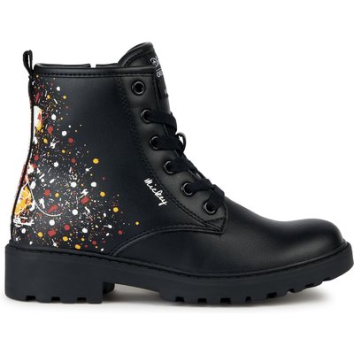 Schnürstiefeletten Geox J Casey Girl J2620D 000BC C9240 M Schwarz