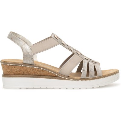 Sandalen Rieker V3822-90 Beige