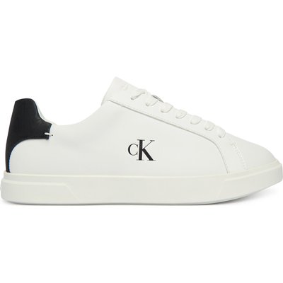 Sneakers Calvin Klein Low Pro Cup Laceup Lth Moire HW0HW02845 Weiß