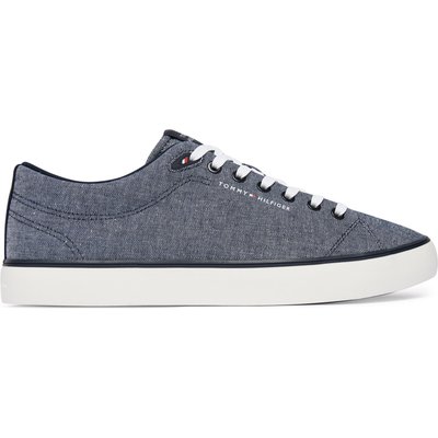 Sneakers aus Stoff Tommy Hilfiger Th Hi Vulc Core Low Chambray FM0FM05818 Blau