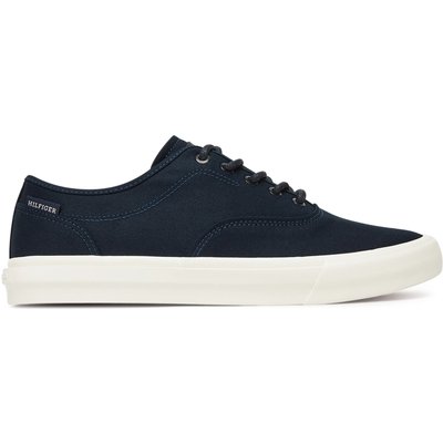 Sneakers aus Stoff Tommy Hilfiger Hi Vulc Low Oxford Twill FM0FM05400 Dunkelblau