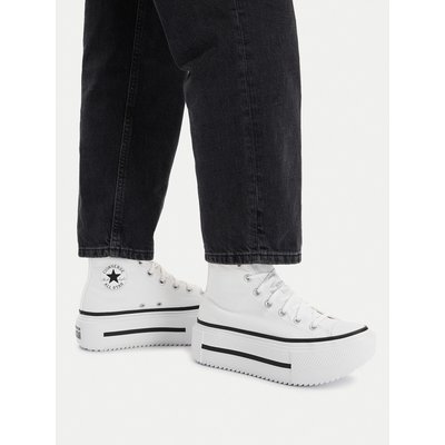 Sneakers aus Stoff Converse Chuck Taylor All Star Lift Double Stack A12976C Weiß