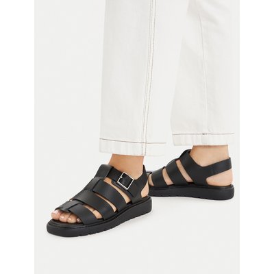 Sandalen Calvin Klein Sq Molded Sndl Fisher Lth HW0HW02870 Schwarz
