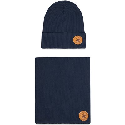 Set Mütze und Loop-Schal Beverly Hills Polo Club CEO-BHPC-ACCCS-02 Dunkelblau