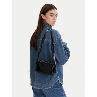 Handtasche Calvin Klein Bold Ck Metallic Camera Bag LV04F3331G Schwarz