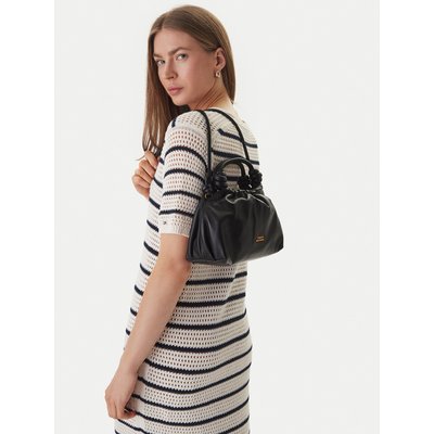 Handtasche Tommy Hilfiger Th Soft Leather Med Crossover AW0AW18369 Schwarz