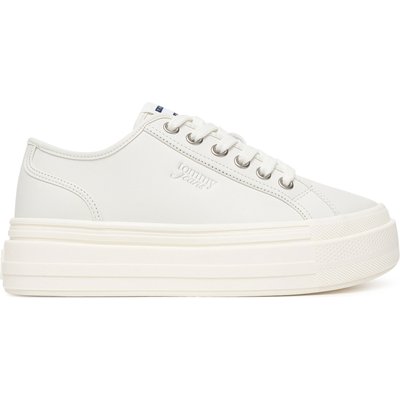 Sneakers Tommy Jeans Tjw Flatform Sneaker Ltr EN0EN02964 Écru
