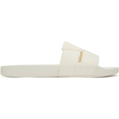 Pantoletten Calvin Klein Pool Slide Double T HM0HM01752 Weiß
