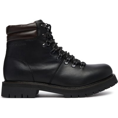 Schnürschuhe Tommy Hilfiger Elevated Outdoor Lth Wpm Boot FM0FM05995 Schwarz