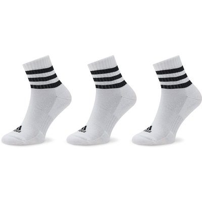 Kurze Socken adidas 3-Stripes Cushioned Sportswear Mid-Cut Socks 3 Pairs HT3456 Weiß