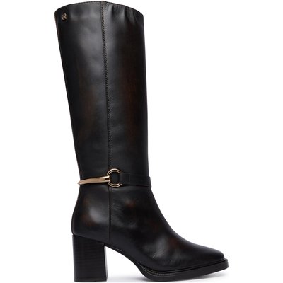 Stiefel Tommy Hilfiger Th Stud Heel Riding Knee Boot FW0FW09551 Dunkelbraun