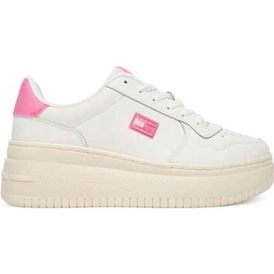 Sneakers Tommy Jeans Tjw Basket Flatform EN0EN02981 Weiß