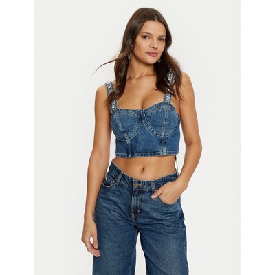 Guess Top W5RH03 D5ACC Dunkelblau Slim Fit