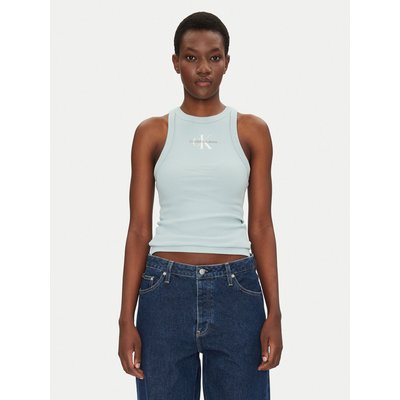 Calvin Klein Jeans Top Monologo J20J225301 Blau Slim Fit