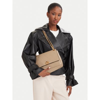 Handtasche Tory Burch Charlie Quilted Shoulder Bag 185828 Creme
