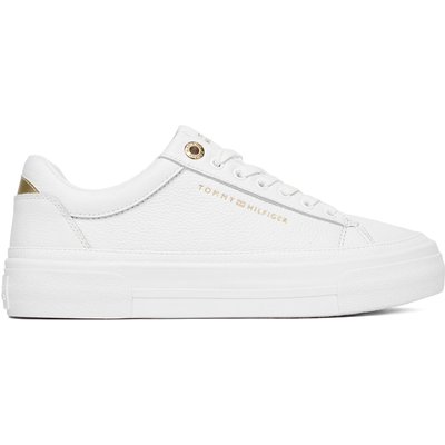 Sneakers Tommy Hilfiger Th Foxing Platform Leather FW0FW09018 Weiß