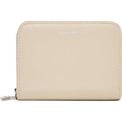 Geldbörse Calvin Klein Ck Medium Flap Zip Around LV04F1075G Creme