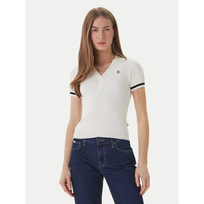Guess Jeans Poloshirt W6GRZ1 Z3P32 Creme Slim Fit