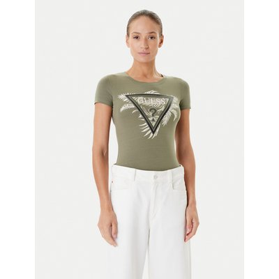 Guess T-Shirt W5YI13 J1314 Khakifarben Regular Fit