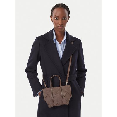 Handtasche Calvin Klein Woven Sueded Mini Tote Crossbody LV04F3696G Braun