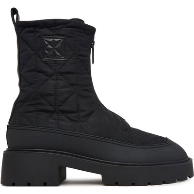 Stiefeletten Calvin Klein Chunky Zip Boot Mat Mix Aop Em HW0HW03205 Dunkelbraun