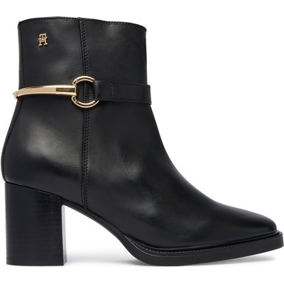 Stiefeletten Tommy Hilfiger TH Stud Heel Riding Ankle Boot FW0FW09552 Schwarz