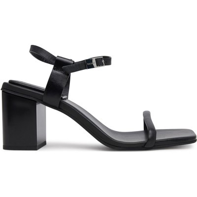 Sandalen Calvin Klein Block Heel Sandal 75 Lth HW0HW02650 Schwarz