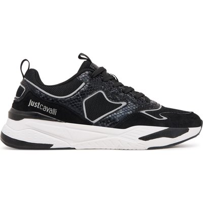 Sneakers Just Cavalli Fondo Nevada Dis 2 79QA3SD1 ZSD37 Schwarz