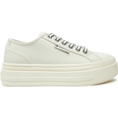 Sneakers aus Stoff Tommy Jeans Foxing EN0EN02714 Écru